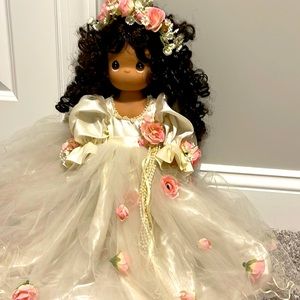 Precious Moments bride doll - dark hair